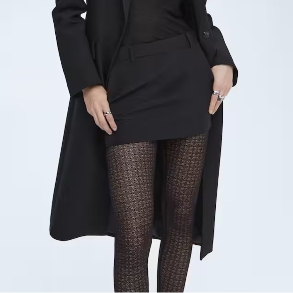 Mango, Women’s lace leggings, black size M